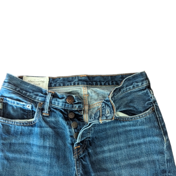 Abercrombie & Fitch slim straight leg button fly front denim jeans W 30 L 30 - Picture 7 of 8